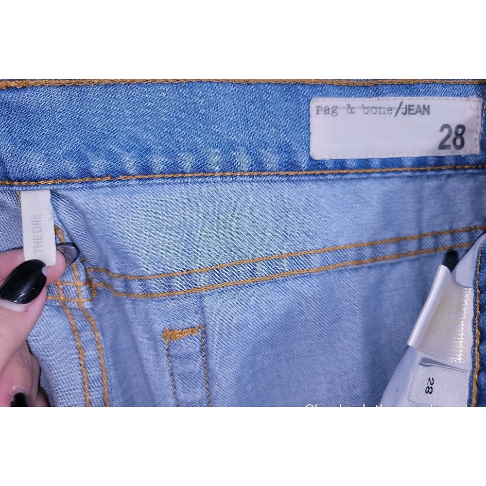 Rag & Bone Boyfriend The Dre Thrasher Distressed Light Wash Jeans Womens size 28 - Picture 7 of 8
